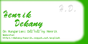 henrik dekany business card